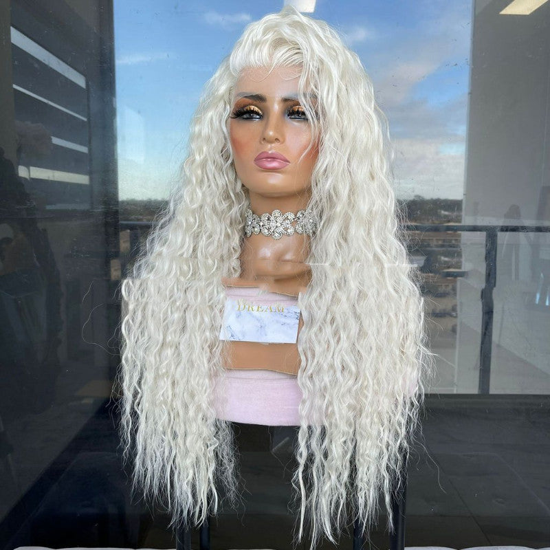 Crystal Frost White Lace-Front Synthetic Hair Wig