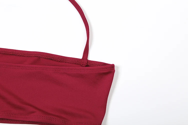 Midnight Curve Halter Set