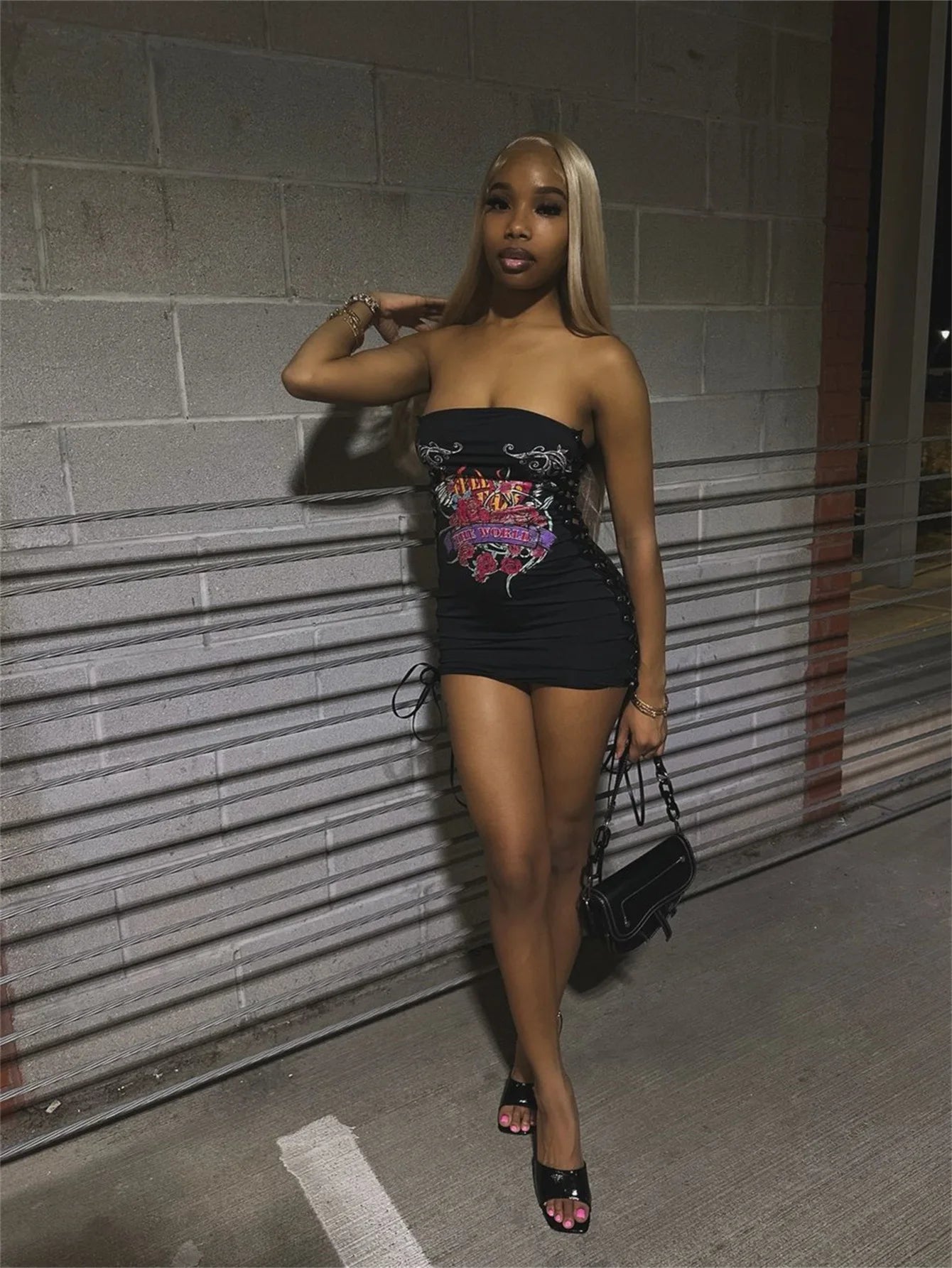 Side Cutout Shaping Mini Dress
