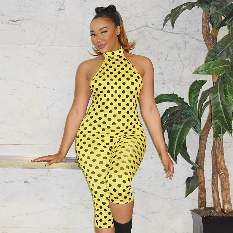 Polka Dot Halter Romper