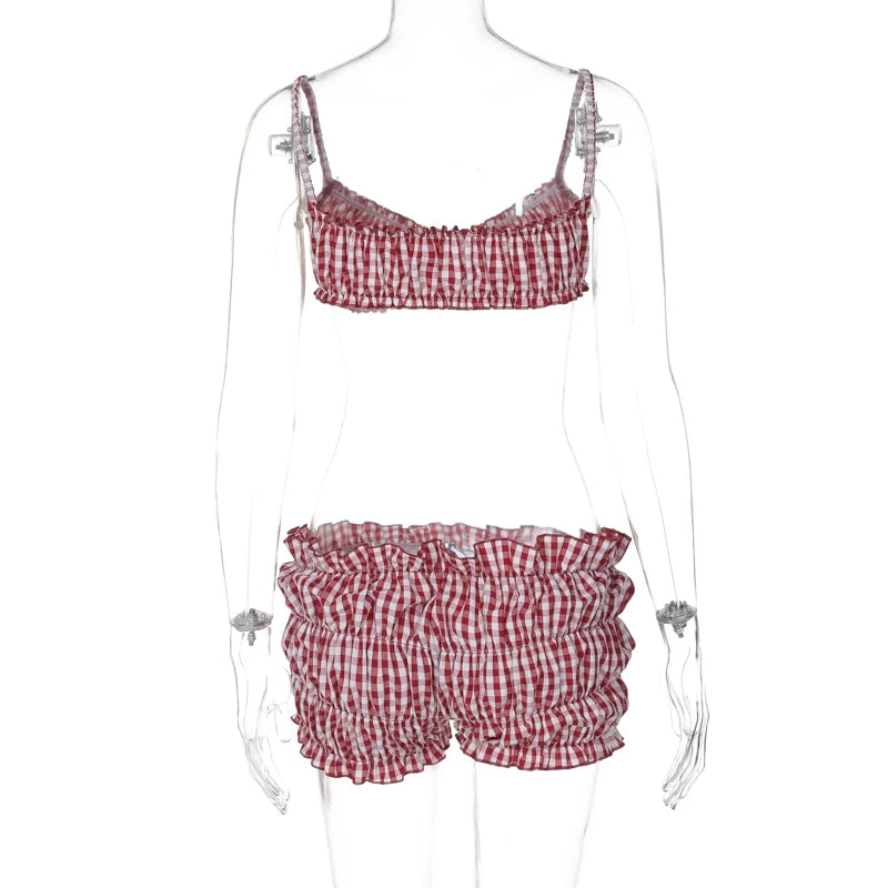 Striped Ruched Set