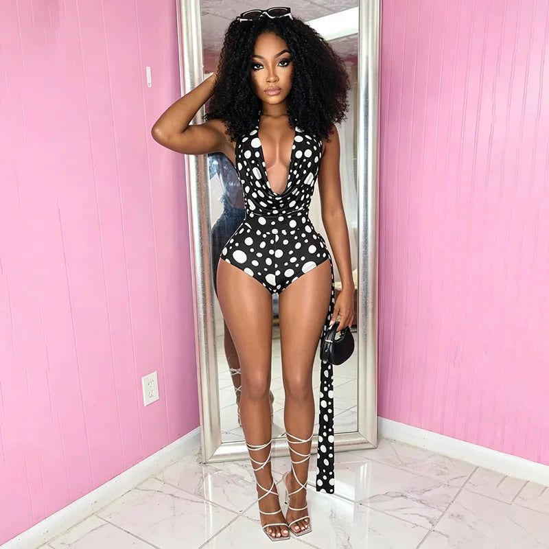 Ruched Lace-Up Crop Top & Fitted Shorts Set