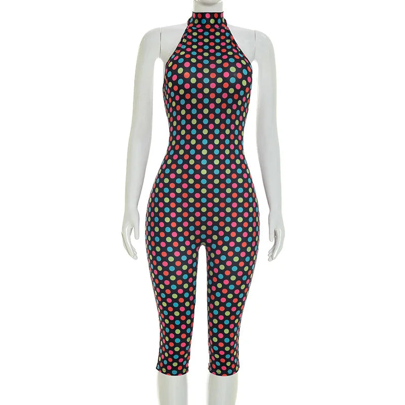 Polka Dot Halter Romper