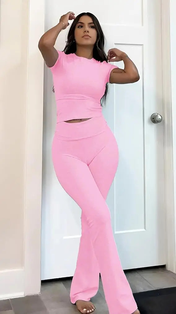 Cuffed Flare Activewear Set