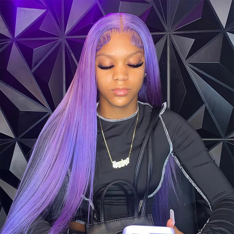 Lavender HD Lace Wig