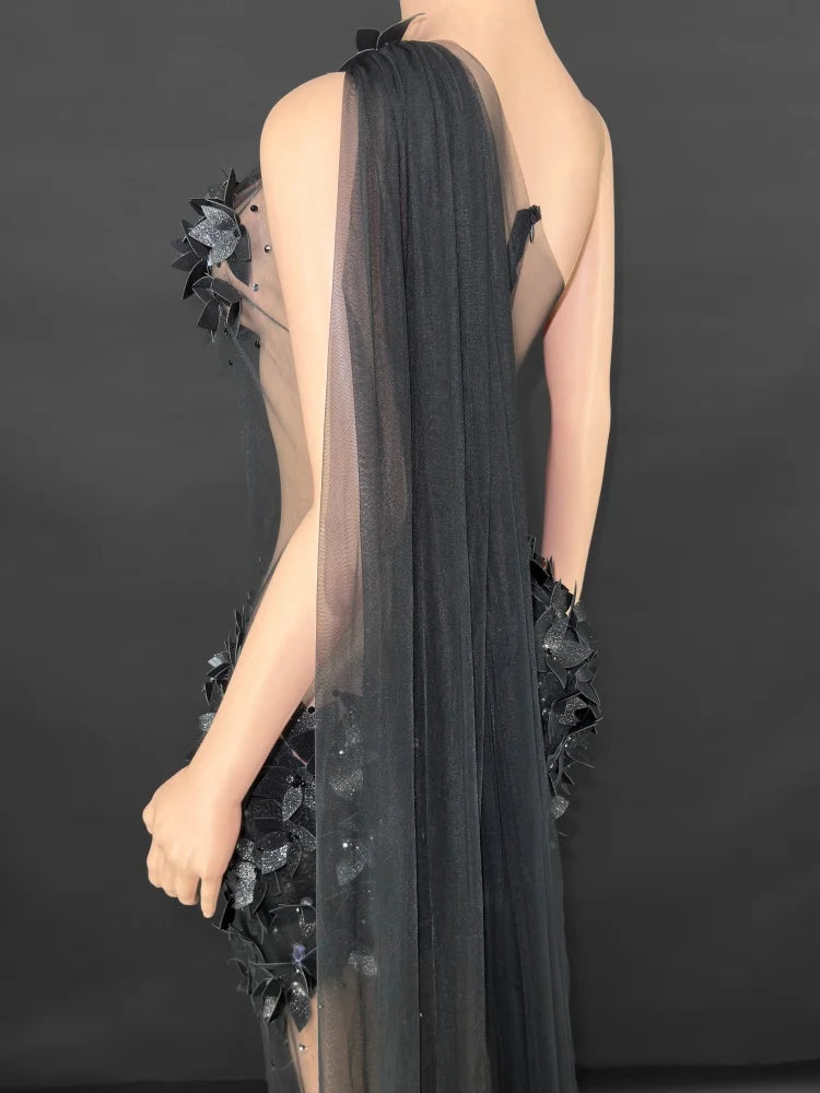 Luxe Bloom Embellished Gown