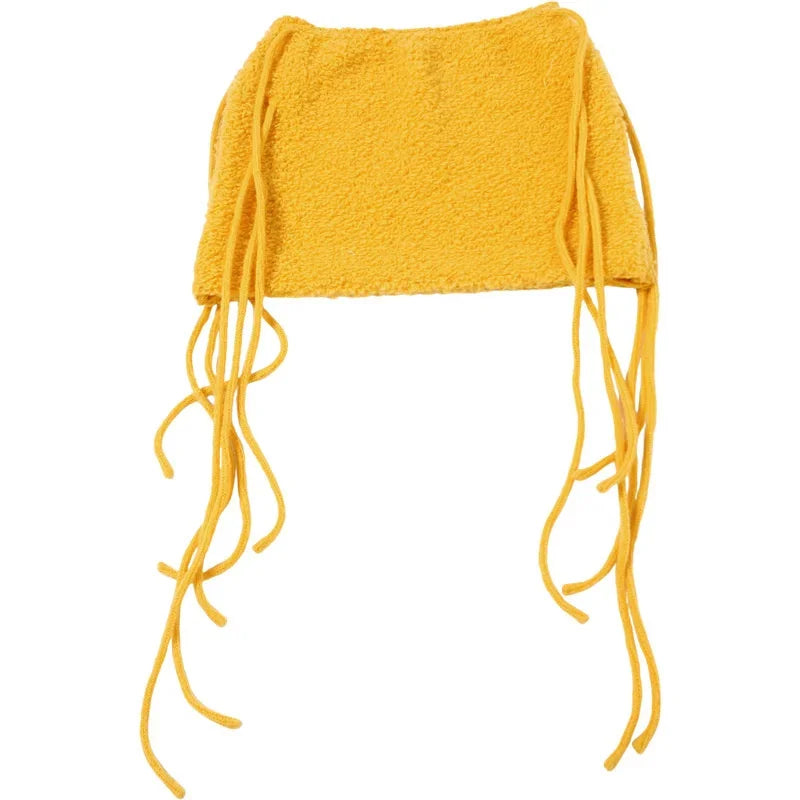 Hip-Hugging Tassel Mini Skirt