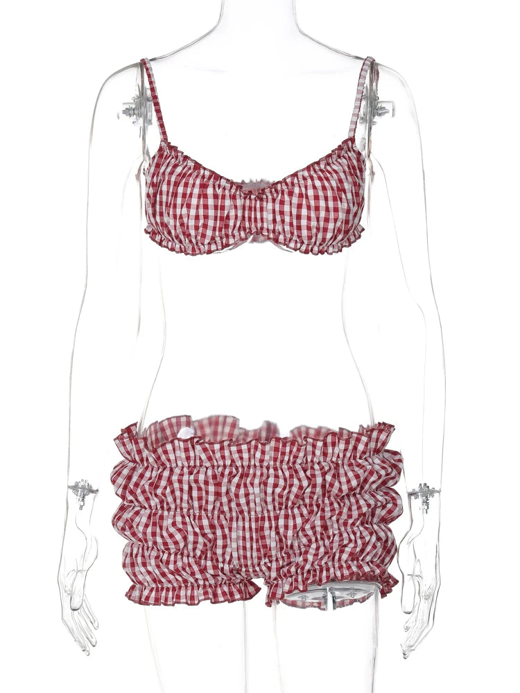 Striped Ruched Set