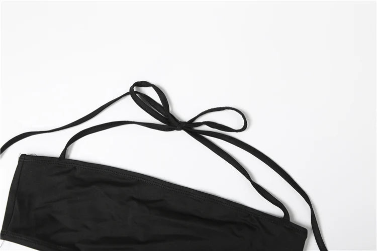 Midnight Curve Halter Set