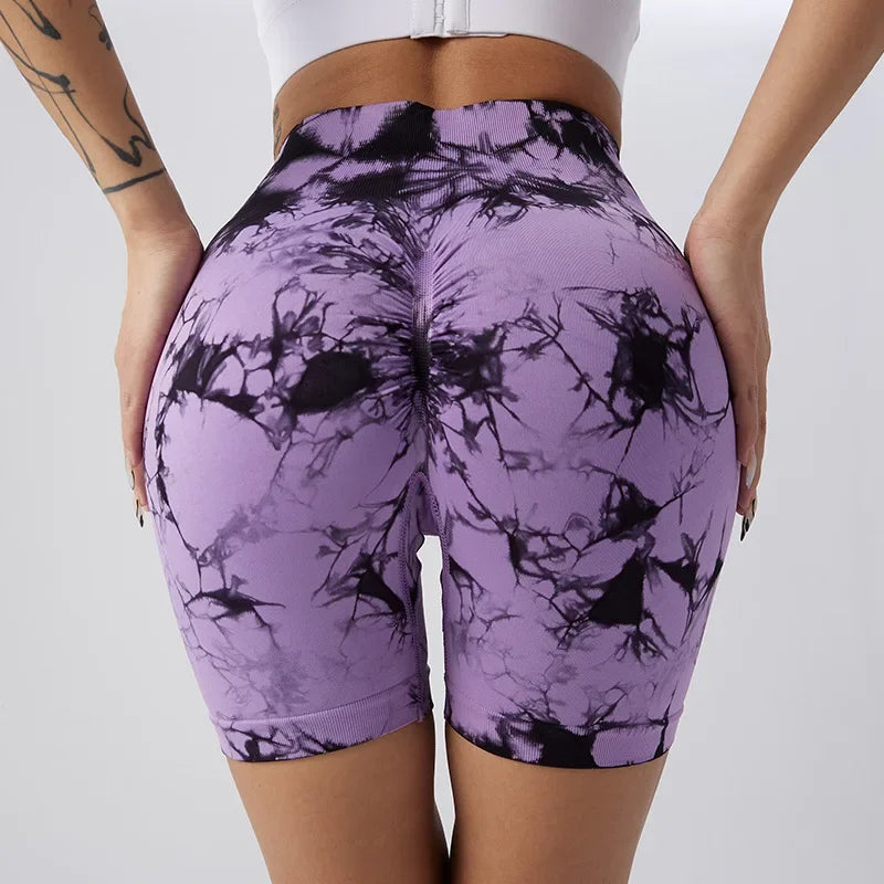 Tie-Dye Push-Up Gym Shorts
