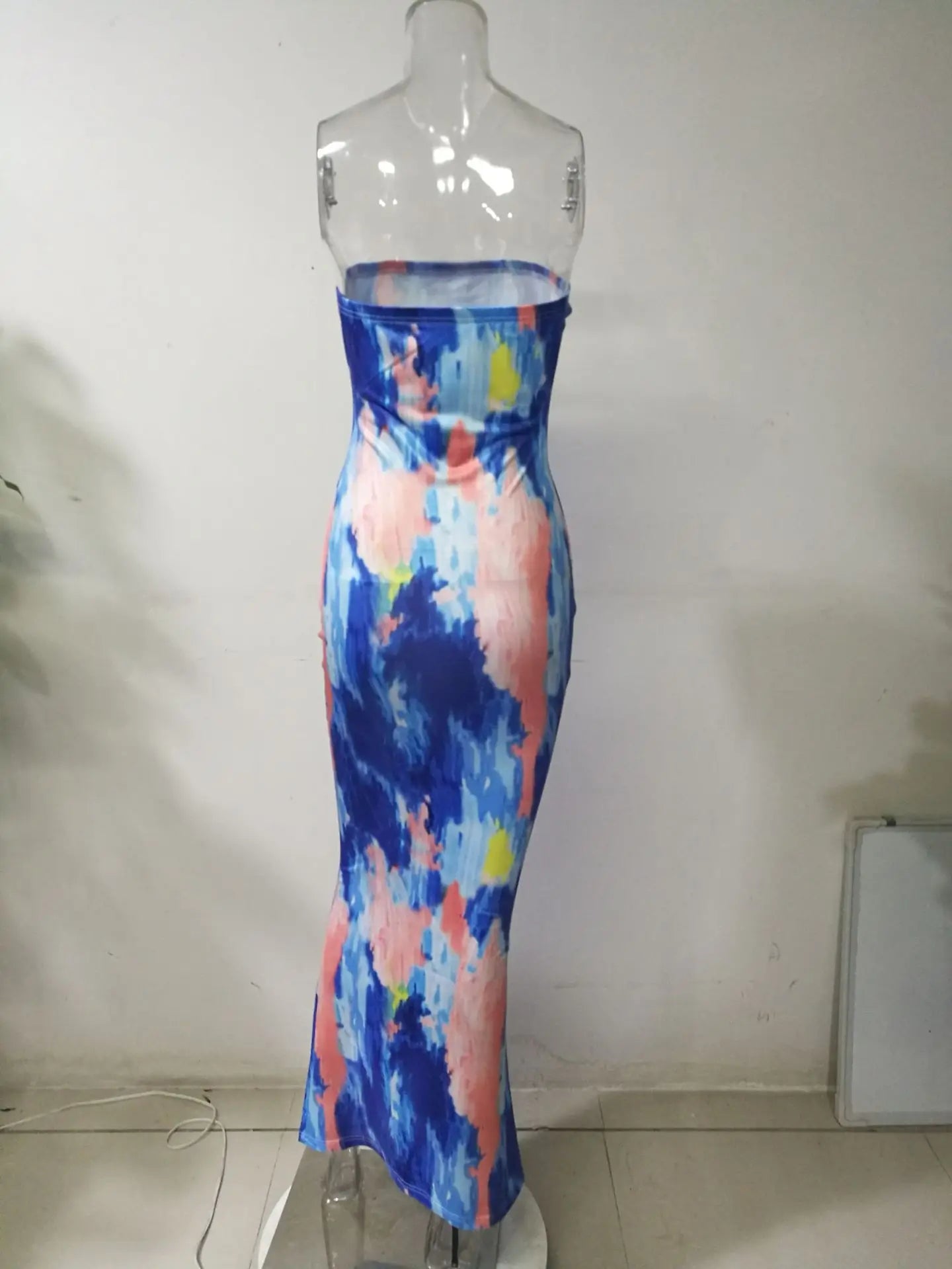 Off-Shoulder Curve Fit Long Dress