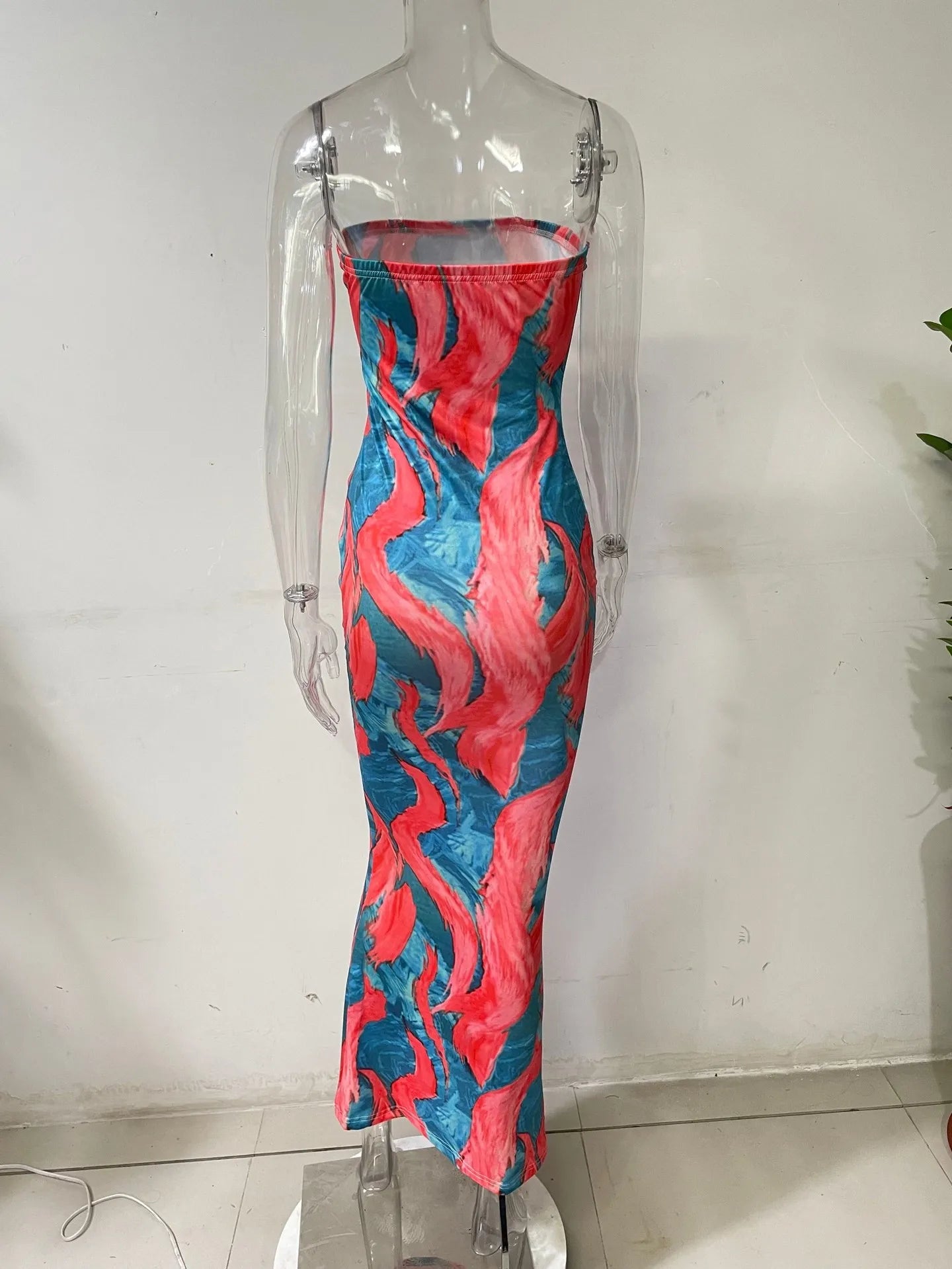 Off-Shoulder Curve Fit Long Dress