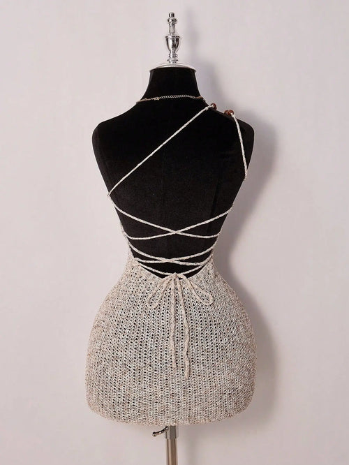 Crochet Beach Mini Dress