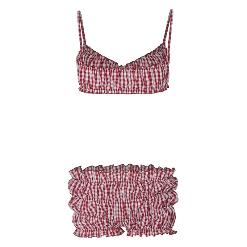 Striped Ruched Set