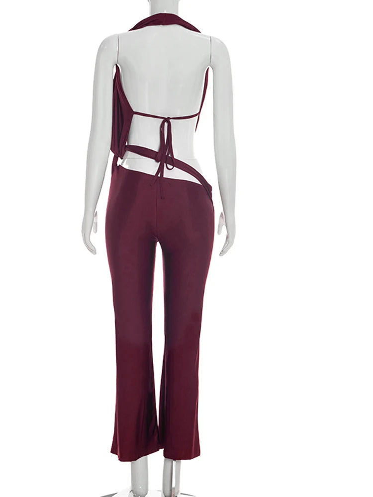 Mocha Muse Backless Jumpsuit