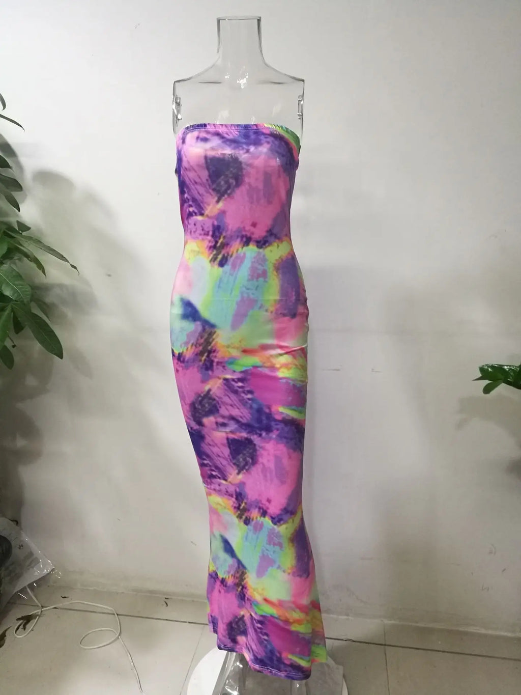 Off-Shoulder Curve Fit Long Dress