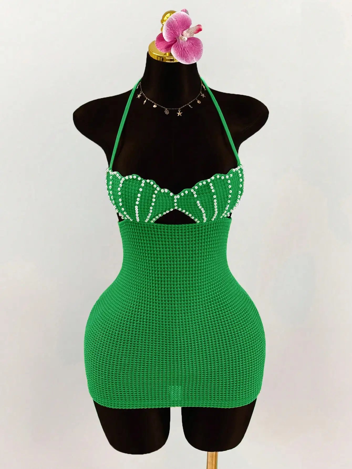 Pearl Crotchet Bodycon Dress
