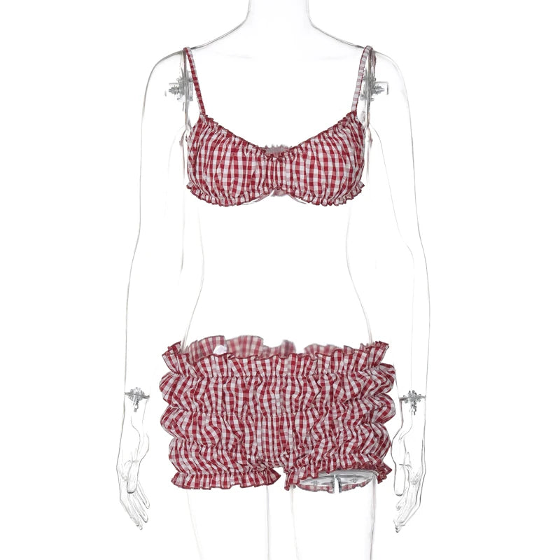 Striped Ruched Set