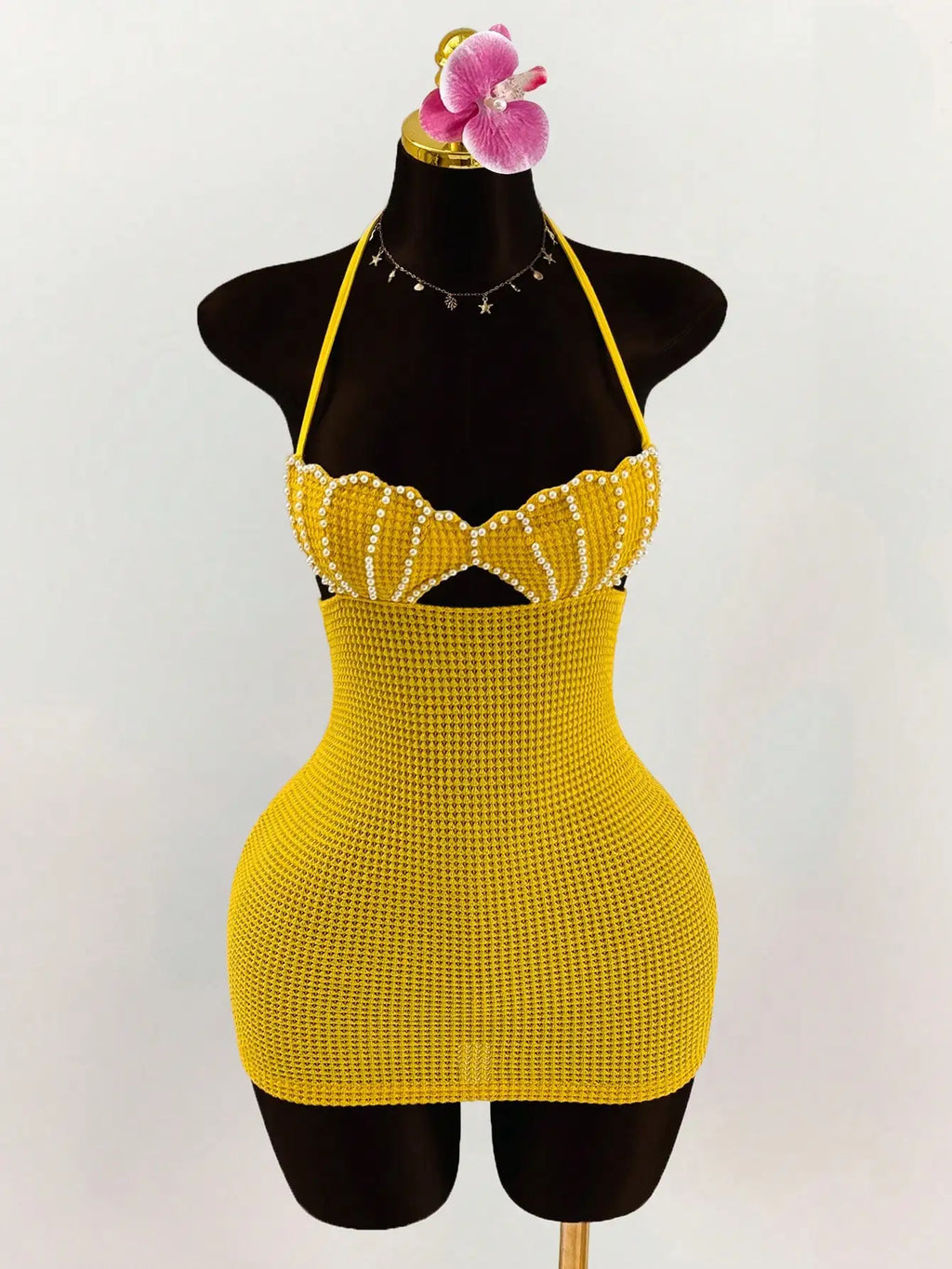 Pearl Crotchet Bodycon Dress