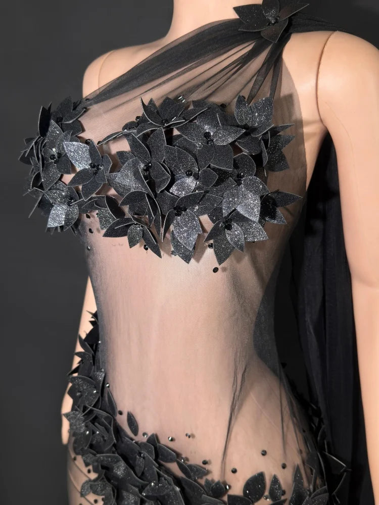 Luxe Bloom Embellished Gown