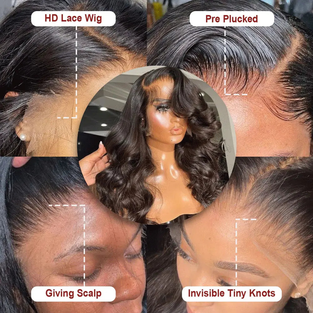 Body Wave HD Lace Wig – 13x6 Frontal, 250% Density, Pre-Plucked