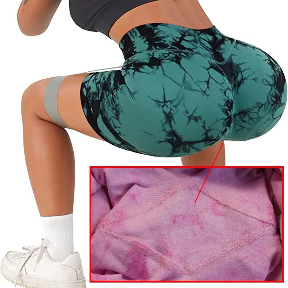 Tie-Dye Push-Up Gym Shorts