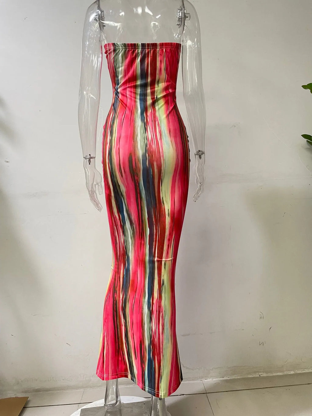 Off-Shoulder Curve Fit Long Dress