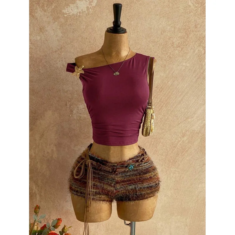 Cutout Waist Summer Set
