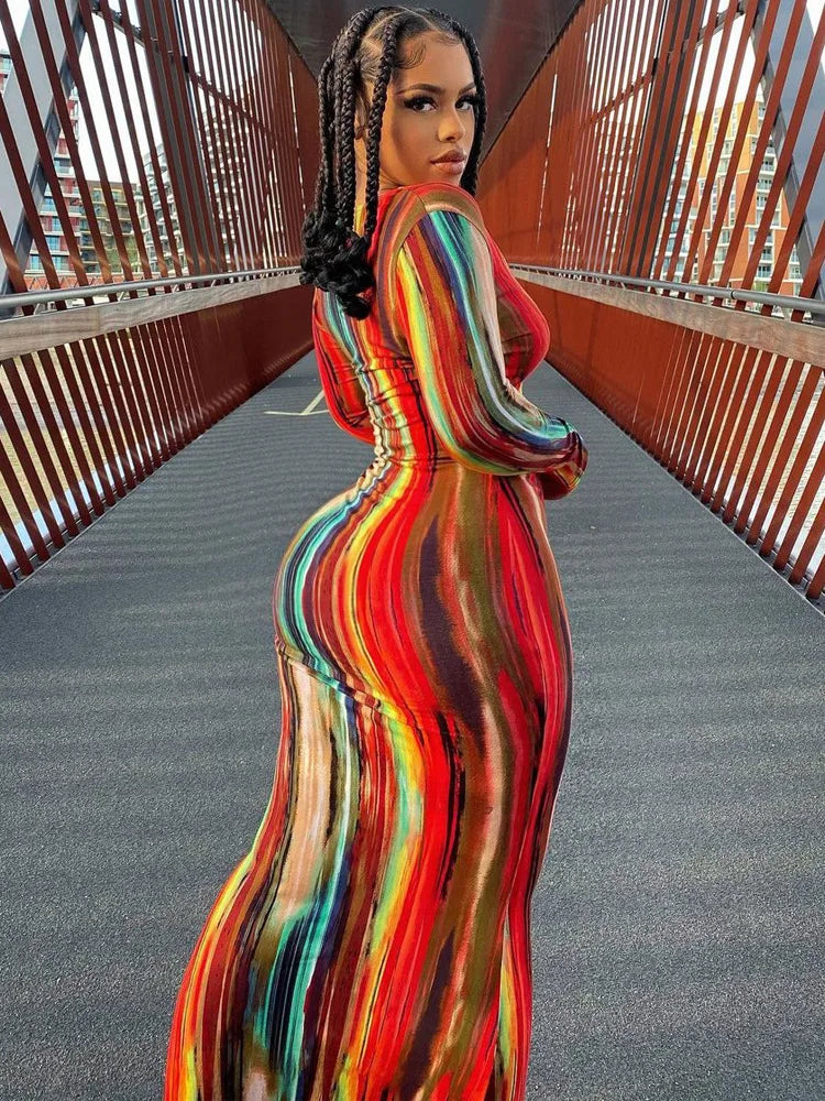 Off-Shoulder Curve Fit Long Dress