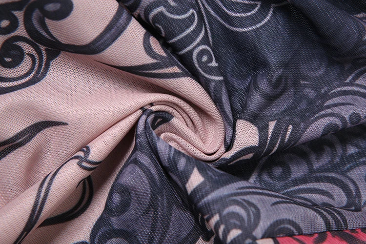 Peach Aesthetic Printed Slim Fit Playsuit