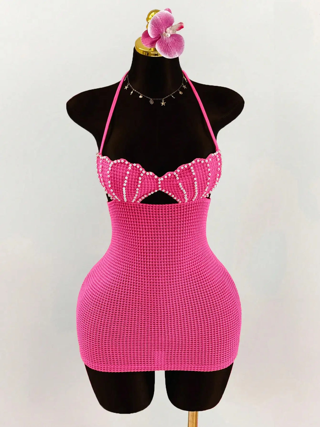 Pearl Crotchet Bodycon Dress