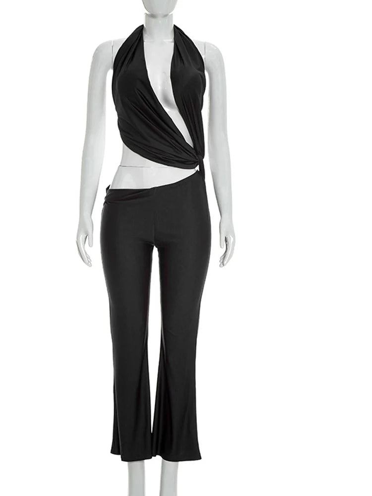 Mocha Muse Backless Jumpsuit