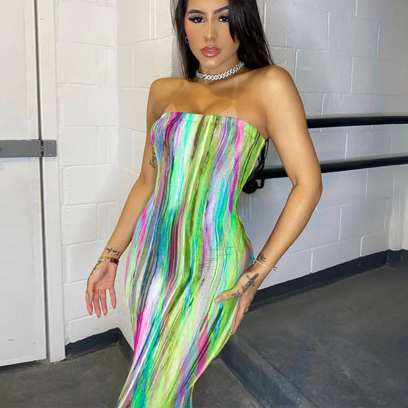 Off-Shoulder Curve Fit Long Dress