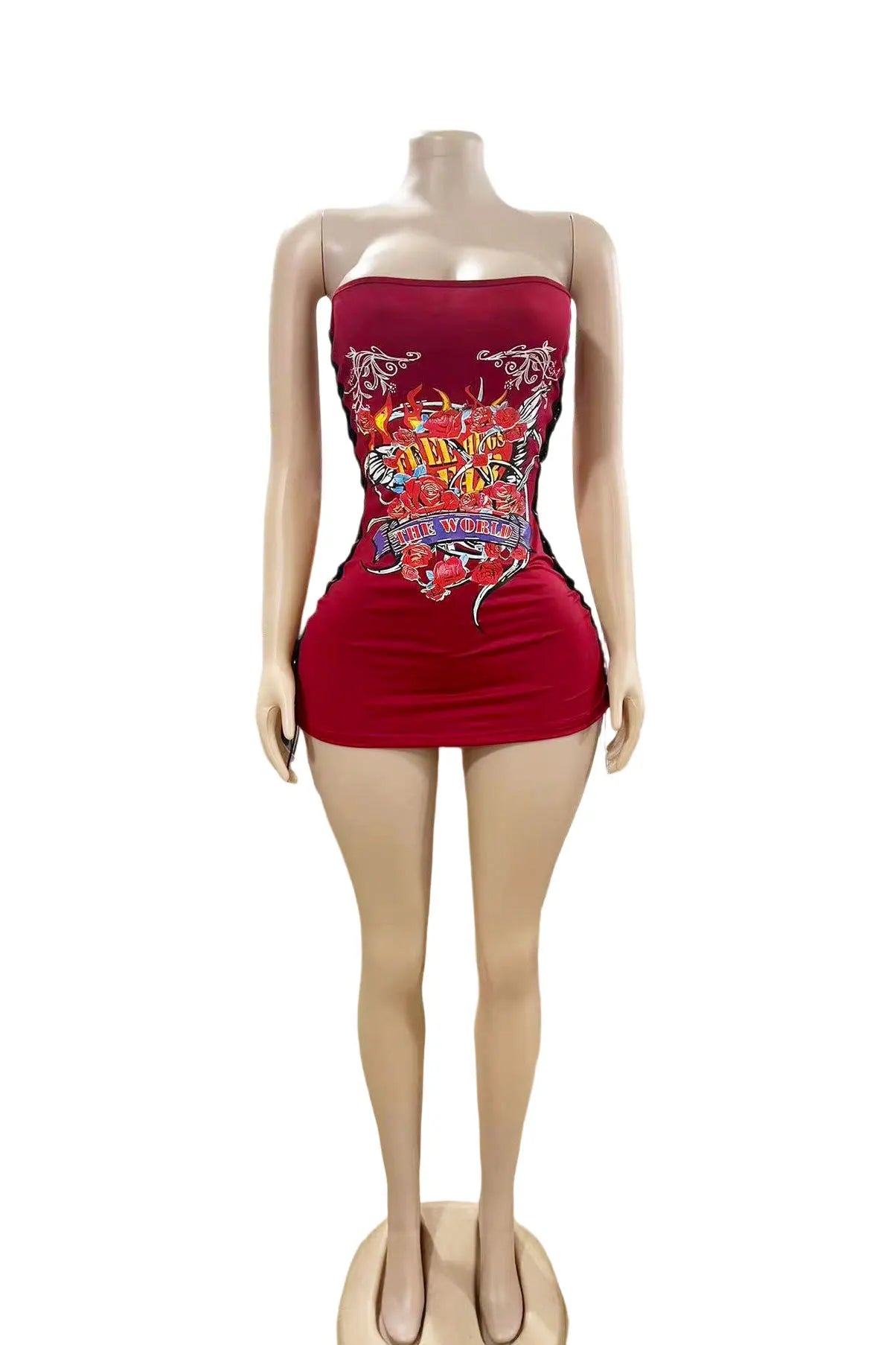 Side Cutout Shaping Mini Dress