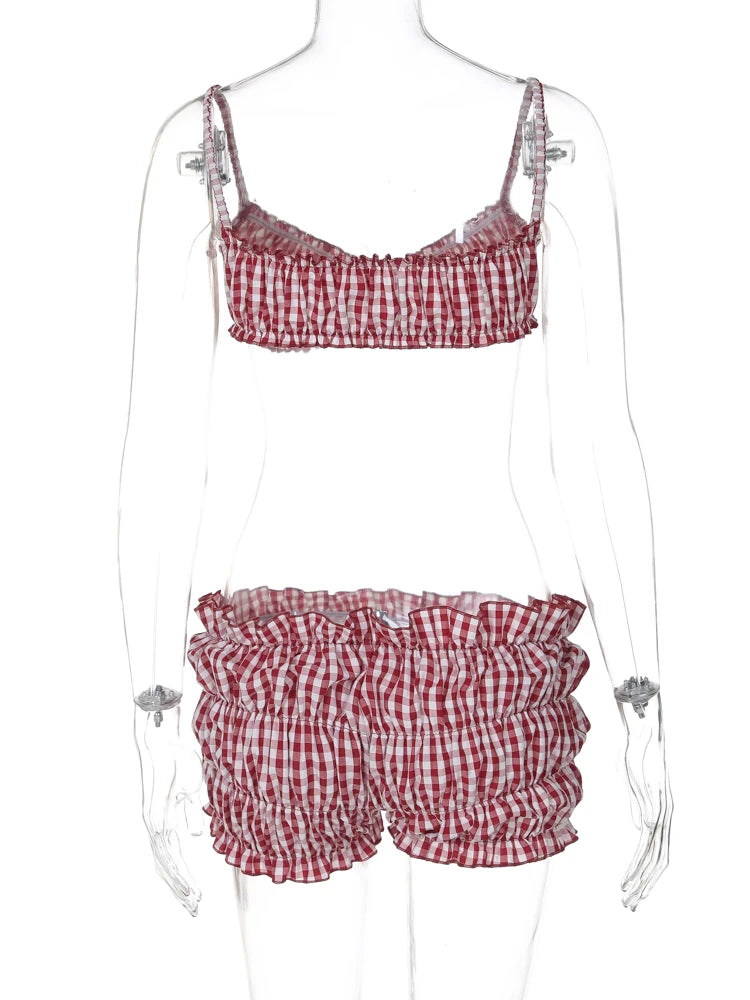 Striped Ruched Set