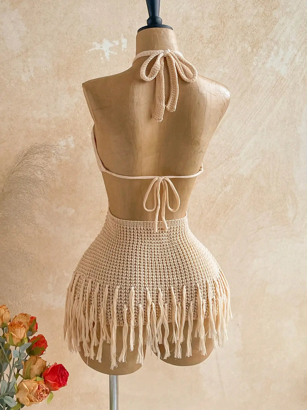 Beach Babe Backless Fringe Dress