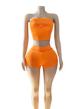 Strapless Matching Shorts Set for Women