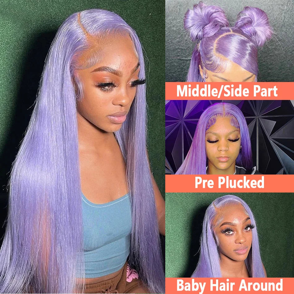 Lavender HD Lace Wig