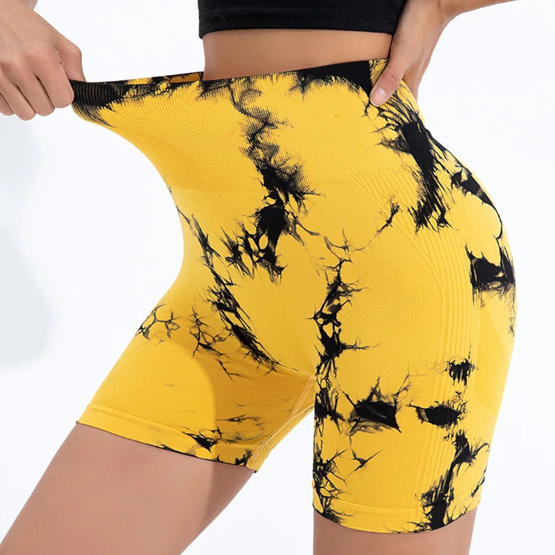 Tie-Dye Push-Up Gym Shorts
