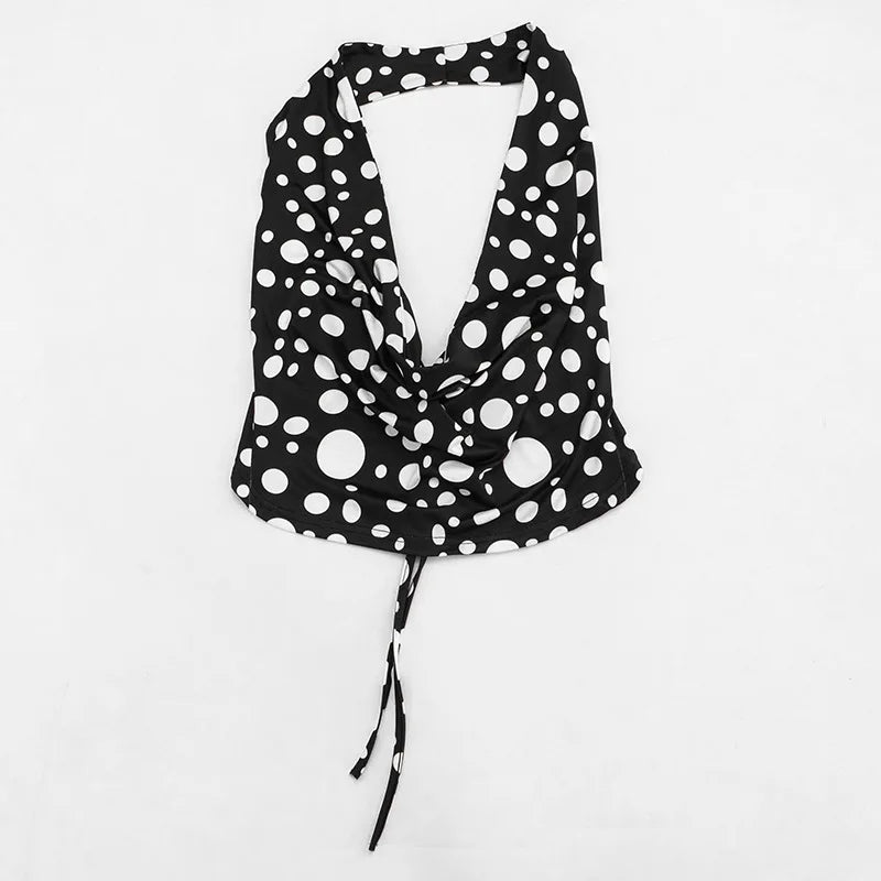 Ruched Lace-Up Crop Top & Fitted Shorts Set