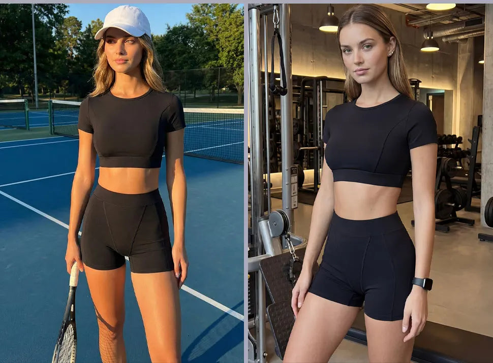 Yoga Crop Top & Leggings Set