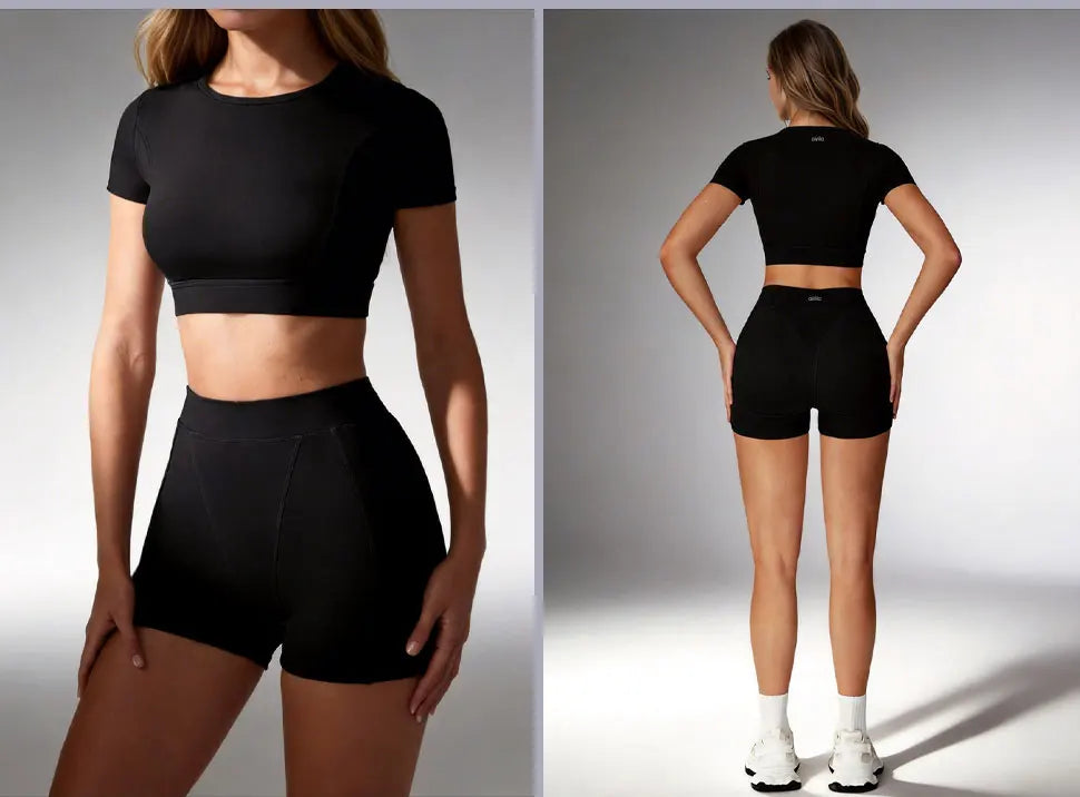 Yoga Crop Top & Leggings Set