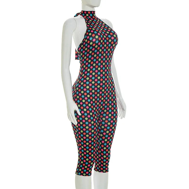 Polka Dot Halter Romper