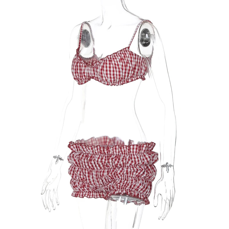 Striped Ruched Set