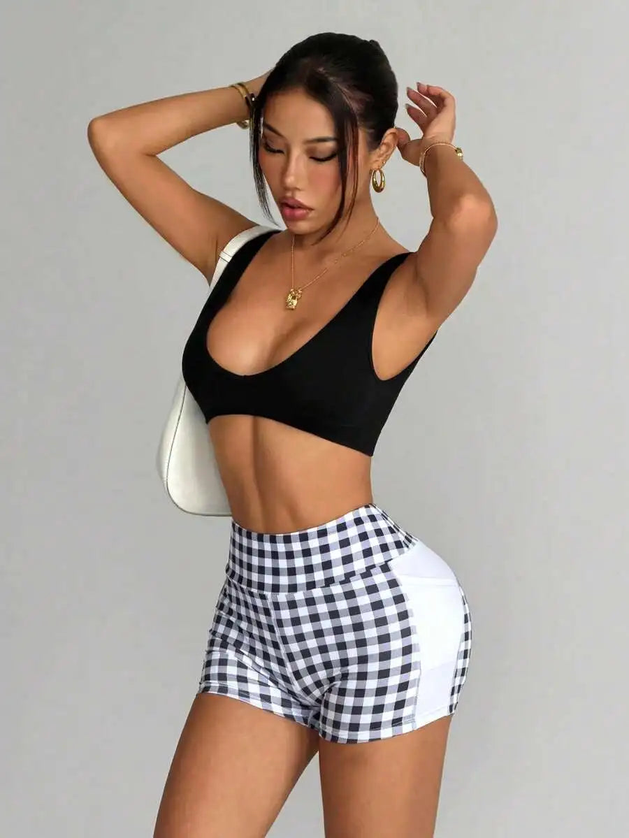 Leopard Print Yoga Shorts