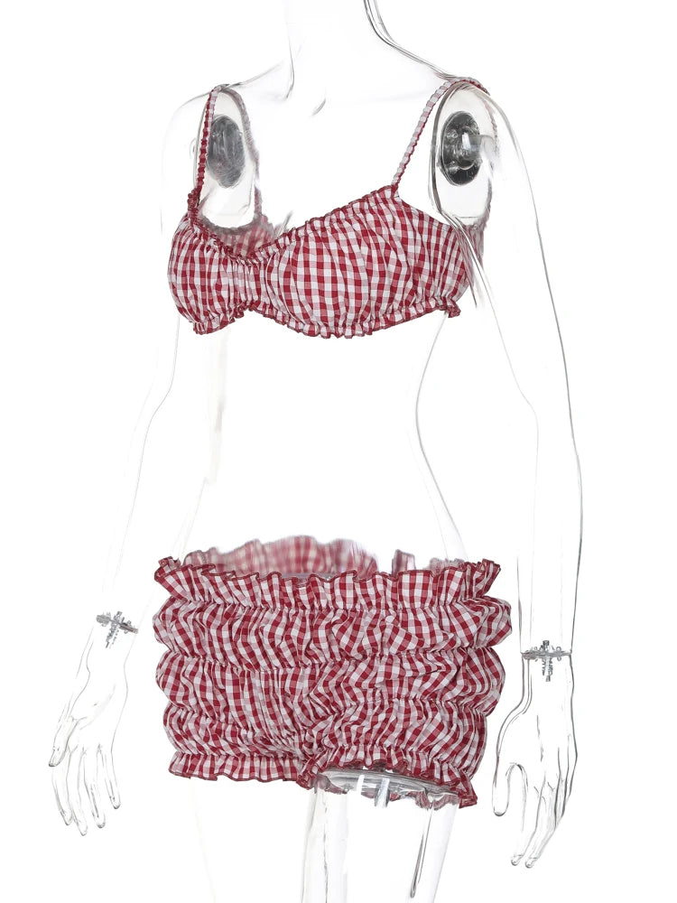 Striped Ruched Set