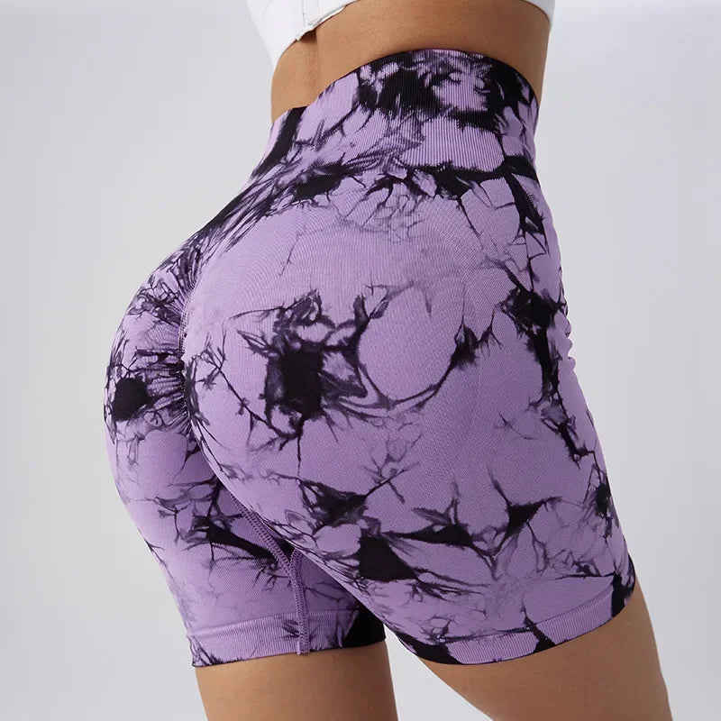 Tie-Dye Push-Up Gym Shorts