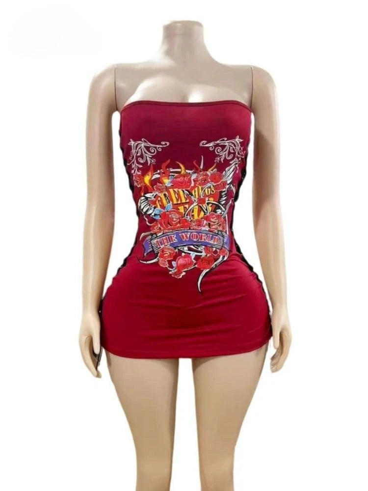 Side Cutout Shaping Mini Dress
