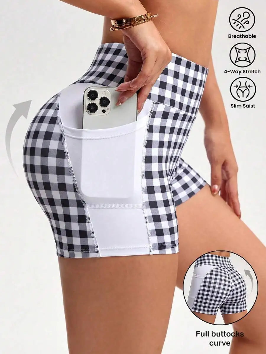 Leopard Print Yoga Shorts