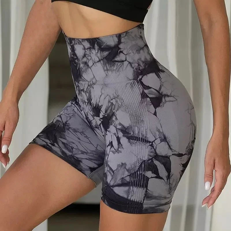 Tie-Dye Push-Up Gym Shorts